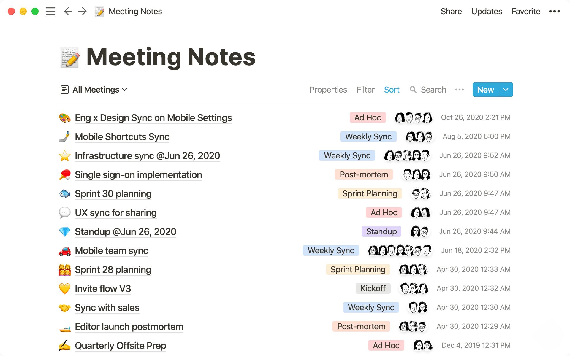 Meeting notes template