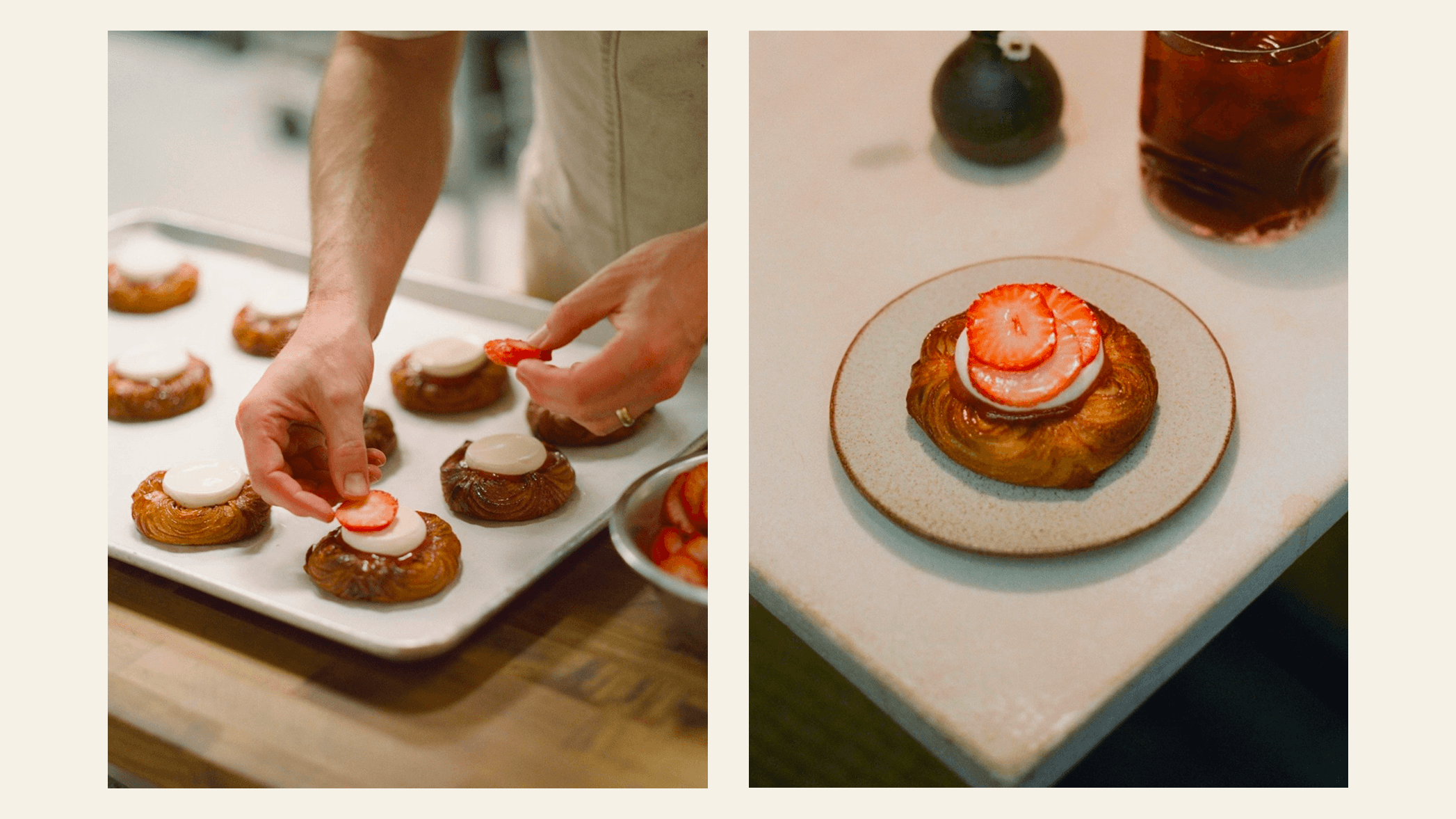 La Cabra x DAMDAM’s seasonal Strawberry Shiso Danish.