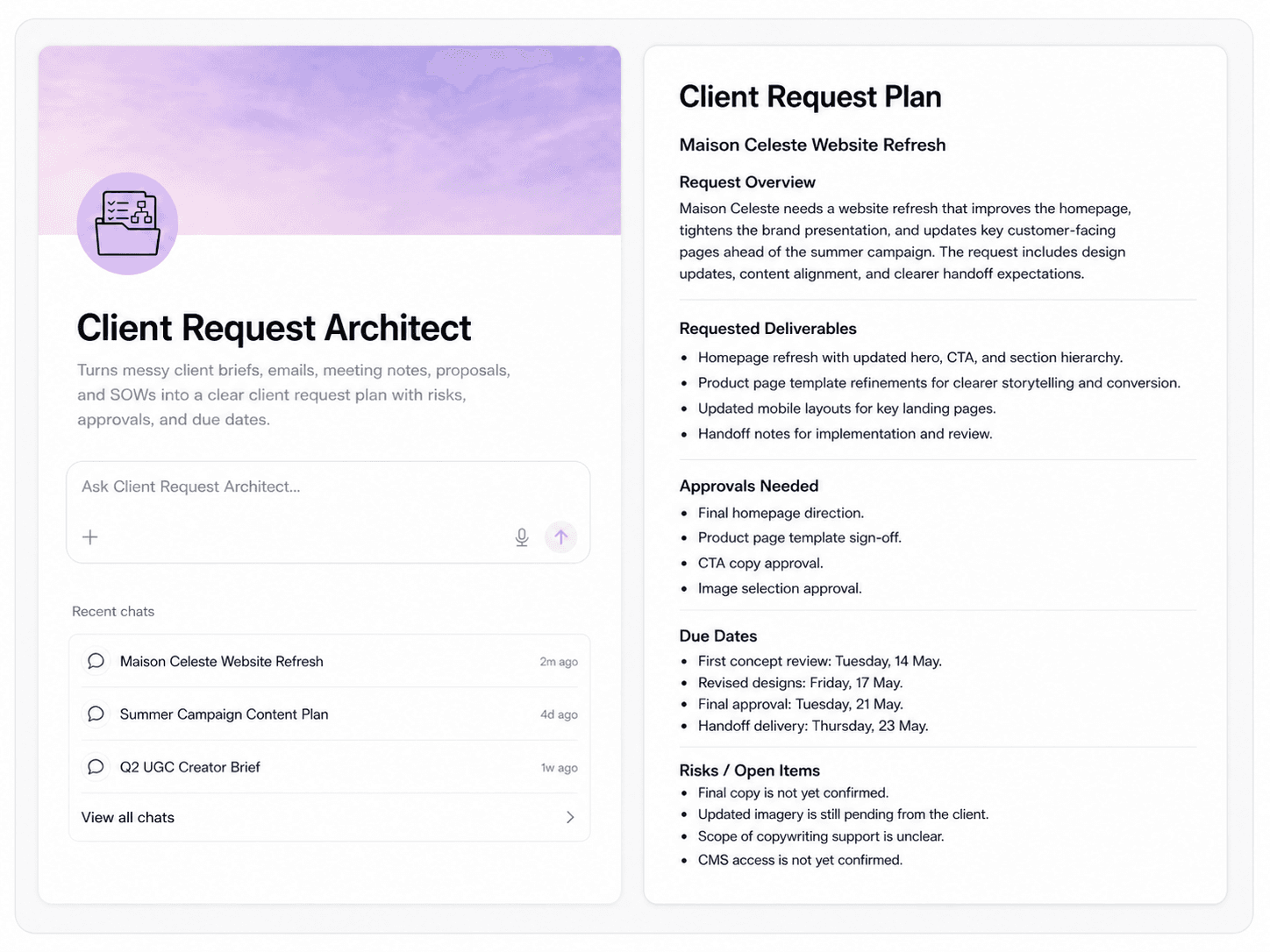 Client Request Architect