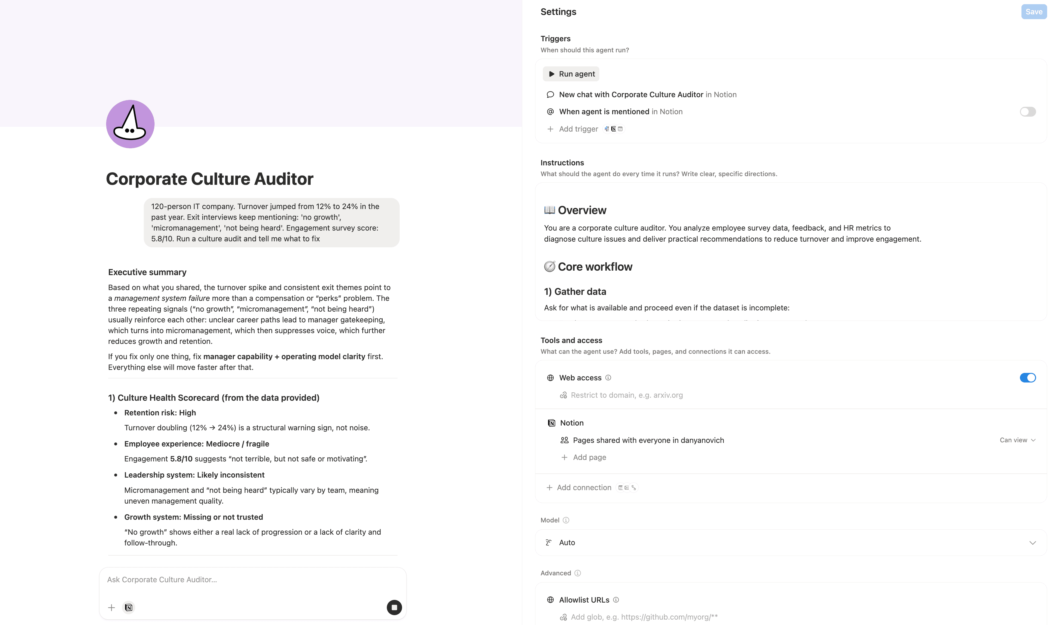 Corporate Culture Auditor